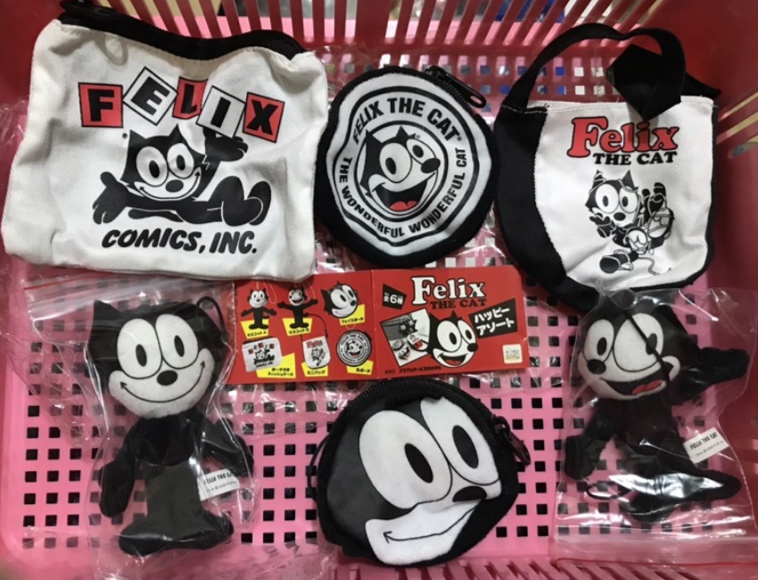 Koro Koro Felix the Cat Gashapon 6 Plush Doll Strap Bag Goods Collection Figure Set