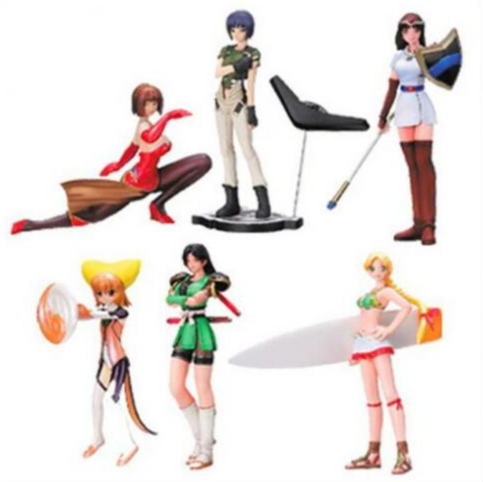 Yujin SR Gashapon Namco Heroine Girls Part 5 6 Collection Figure Set