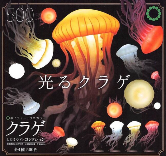 Ikimon Science Techni Colour Gashapon Jellyfish Soft Strap Led ver 4 Collection Figure Set