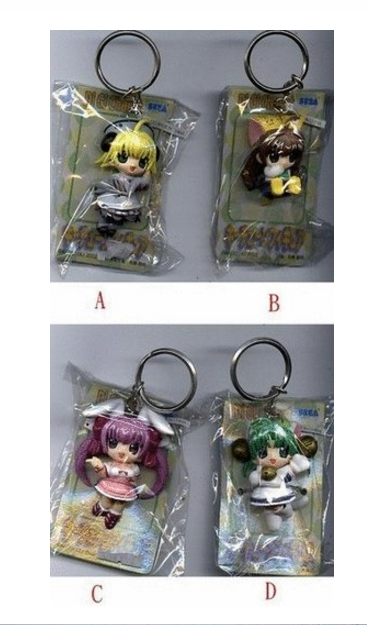 Sega Di Gi Charat 4 Mini Mascot Strap Key Chain Holder Collection Figure Set - Lavits Figure
