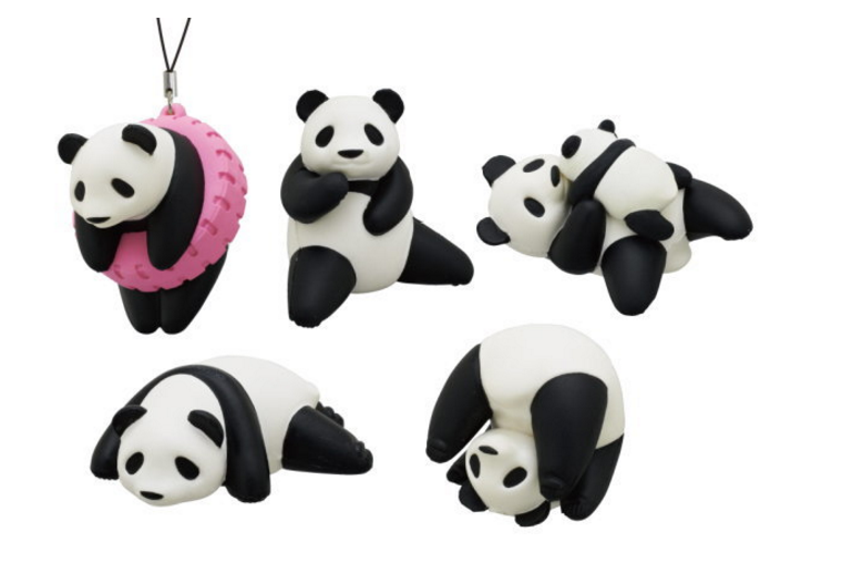 Kitan Club Panda Post Mascot Gashapon P2 5 Strap Collection Figure Set - Lavits Figure
 - 2