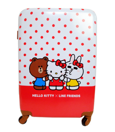 Sanrio Hello Kitty x Line Friends Watsons Limited 24" Trunk Travel Baggage - Lavits Figure
 - 2