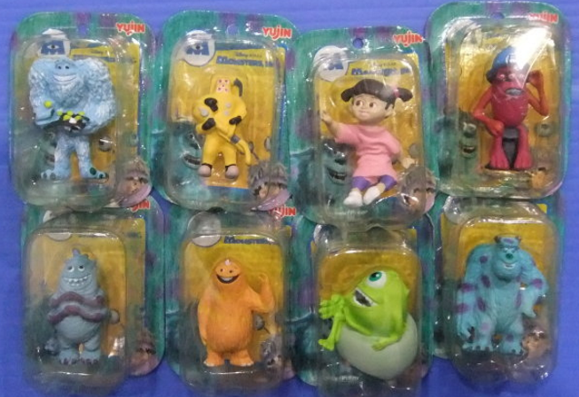 Yujin Disney Pixar Monsters Inc Gashapon 8 Mini Trading Figure Set - Lavits Figure
