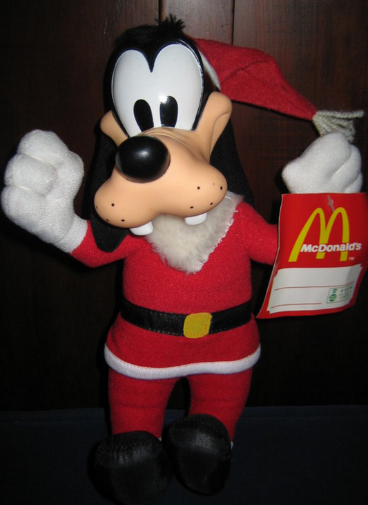Mcdonalds 1995 Character Disney Goofy Christmas Xmax Santa Claus Ver 10" Plush Doll Figure - Lavits Figure
