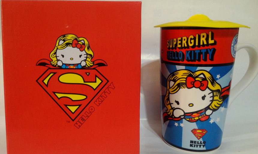 Sanrio Hello Kitty x Dc Comics x Caco Limited Supergirl Ver Mug Cup - Lavits Figure
