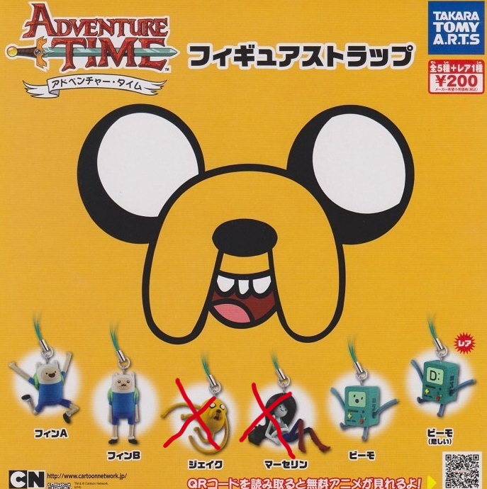 Takara Tomy Adventure Time Gashapon 6 Swing Mascot Strap Collection Figure Set - Lavits Figure
