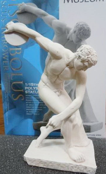 Kaiyodo 1/15 The British Museum Collection Discobolus Discus Thrower 6" Polystone Statue Collection Figure - Lavits Figure
 - 1