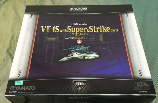 Yamato 1/60 Robotech Macross Do You Remember Love VF-1S with Super & Strike Parts Roy Focker Action Figure Used