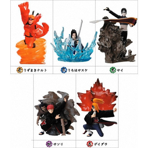 Bandai Naruto Shippuden Evolution Ninjutsu Kiwame Effect Scene Diorama 5 Trading Figure Set - Lavits Figure
 - 2