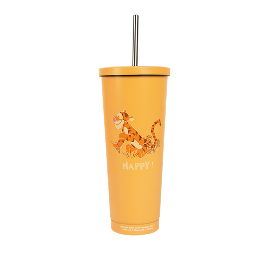 Disney Winnie The Pooh Tiggers Family Mart Taiwan Limited 750ml 304 Stainless Steel Cup w/ Straw Set Tigger ver