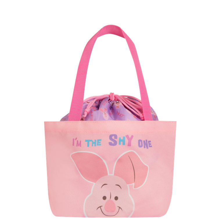 Disney Winnie The Pooh Tiggers Family Mart Taiwan Limited 10" Tote Bag Set Piglet ver