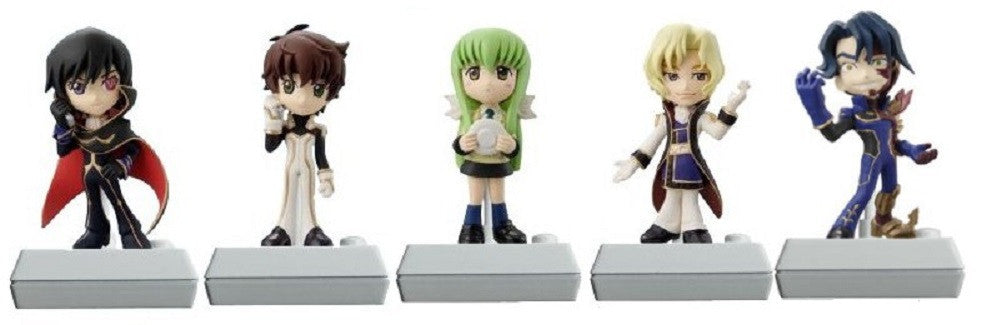 Bandai Code Geass Lelouch Of The Rebellion Chibi Voice Doll Vol 2 5 Mini Trading Figure Set - Lavits Figure
