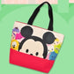 Disney Tsum Tsum Character Mickey & Friends Frozen Toy Story 3 9" Tote Bag Set - Lavits Figure
 - 1