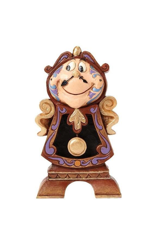 Enesco Jim Shore Disney Traditions Beauty and the Beast Cogsworth Keeping Watch Collection Figure