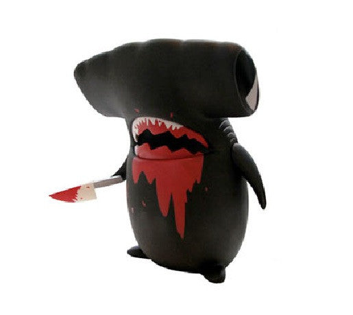 ToyQube Keith Poon Hammerhead Sharky Black Extra Bloody Ver 10" Vinyl Figure - Lavits Figure
