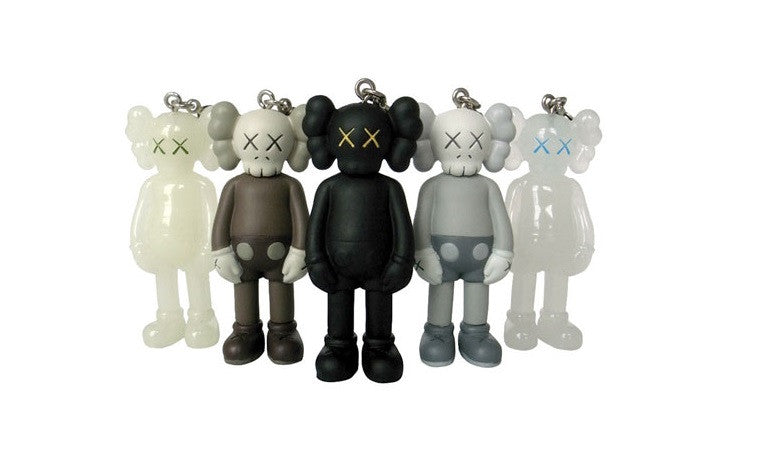 Medicom Toy Original Fake Kaws Companion 5 GID Trading Key Chain Figure Set - Lavits Figure
