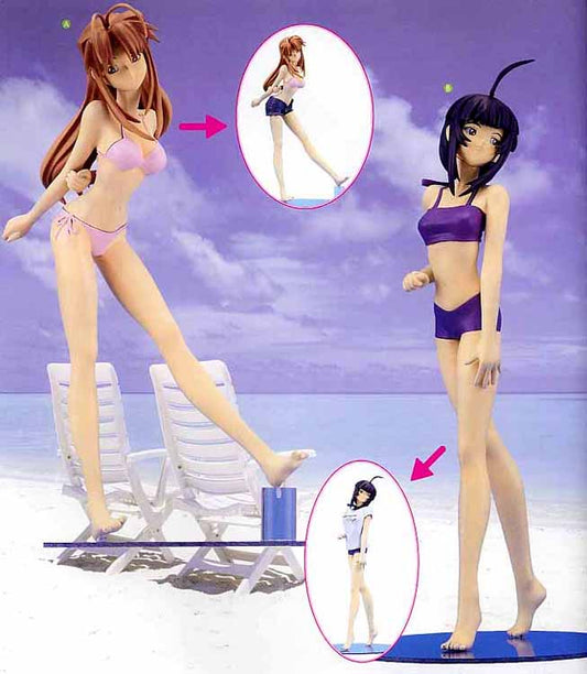 Sega Love Hina High Grade Beach Side Bikini 2 10" Trading Figure Set