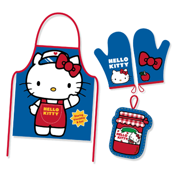 Sanrio Hello Kitty Taiwan PX Mart Limited Apron & Kitchen Gloves & Met Set Type A