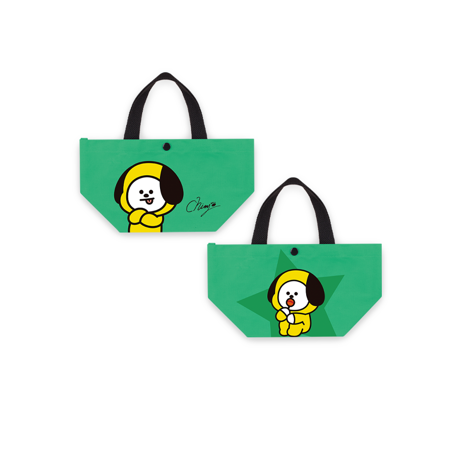 Line Friends x BTS BT21 Taiwan Family Mart Limited 12" Canvas Tote Bag Chimmy ver