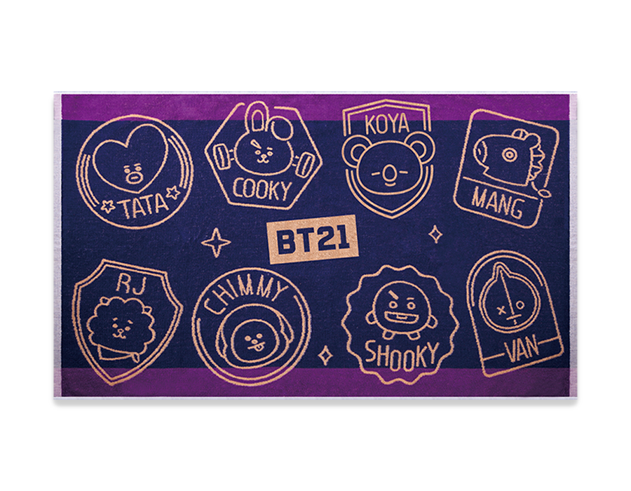 Line Friends x BTS BT21 Taiwan Family Mart Limited 120 cm x 60 cm Bath Towel