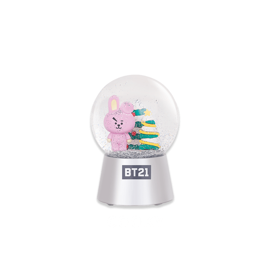 Line Friends x BTS BT21 Taiwan Family Mart Limited Cooky ver Snow Crystal Ball Figure