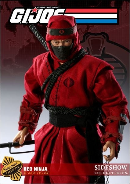 Sideshow 1/6 12" A Real American Hero G.I. Joe Red Ninja Action Figure