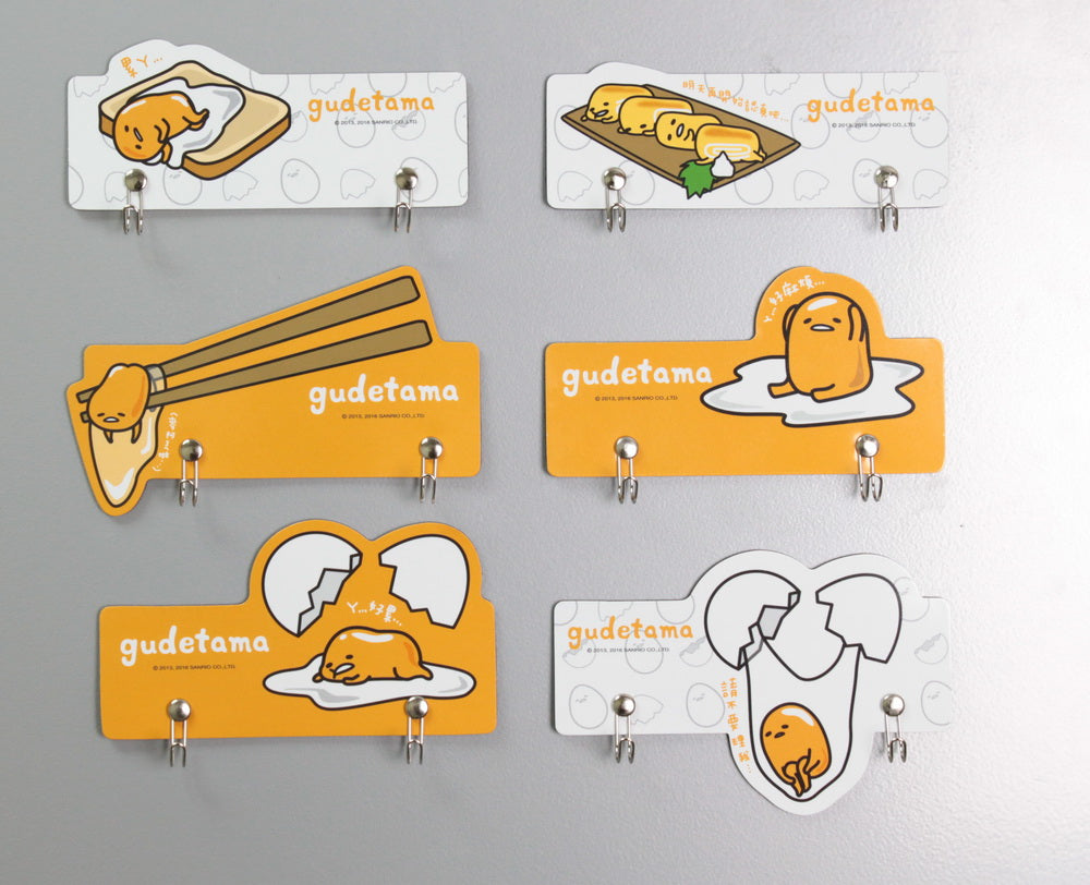 Sanrio Taiwan Limited Gudetama Magnet Hanger 6 Trading Figure Set