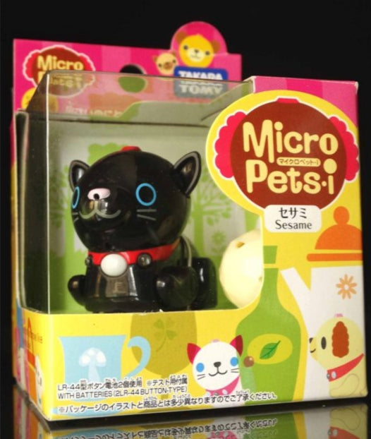Takara Tomy Micropets-i My Little Pet Electronic Interactive Toy Sesame Black Cat Trading Figure