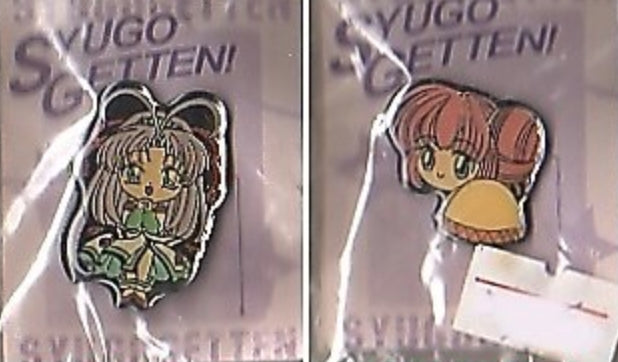 Japan Denshin Mamotte Shugogetten Shaorin & Rishu Pin Figure Set