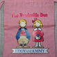 Sanrio The Vaudeville Duo Eddy & Emmy 6" Pink Mini Bag Used