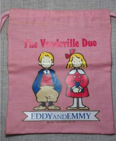Sanrio The Vaudeville Duo Eddy & Emmy 6" Pink Mini Bag Used
