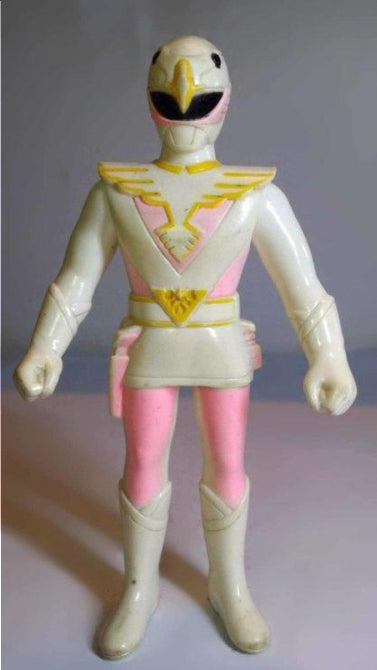 Bandai 1991 Power Rangers Super Sentai Jetman White Swan Fighter Soft Vinyl Action Figure Used