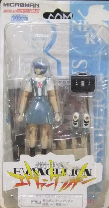Takara 1/18 Microman Micro Action Series MA-25 Evangelion Rei Ayanami School Uniform Ver Figure