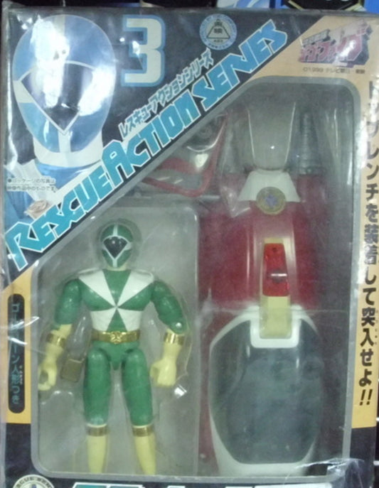 Bandai Power Rangers Gogo Five V Lightspeed Rescue Action RA Series Green Action Figure