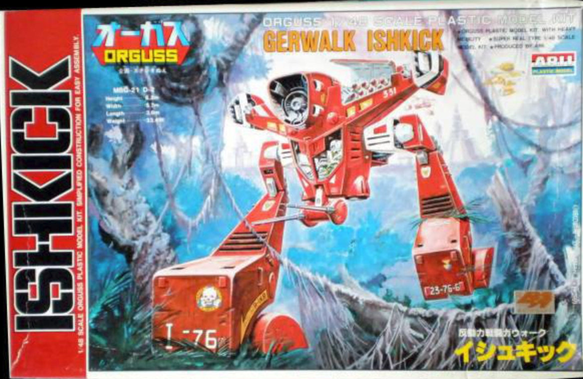 ARII 1/48 Super Dimension Century Orguss Gerwalk Ishkick Plastic Model Kit Figure