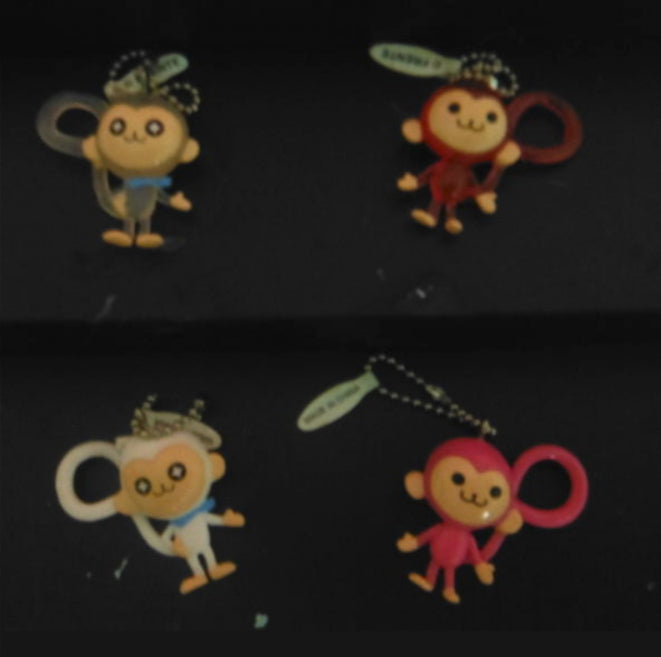 Sega Monkey Pinky Gashapon 4 Mini Mascot Strap Figure Set