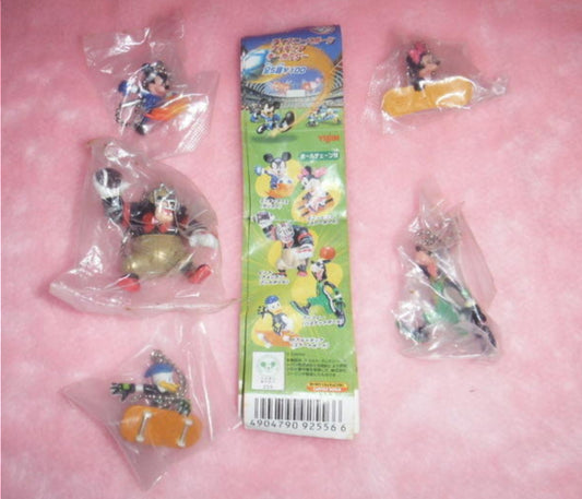 Yujin Disney Sport Football Soccer Gashapon 5 Mascot Strap Figure Set