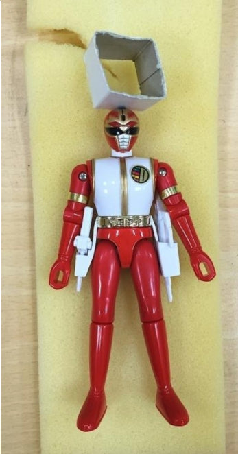 Bandai Power Rangers Gosei Sentai Dairanger Chogokin Red Fighter Action Figure Used