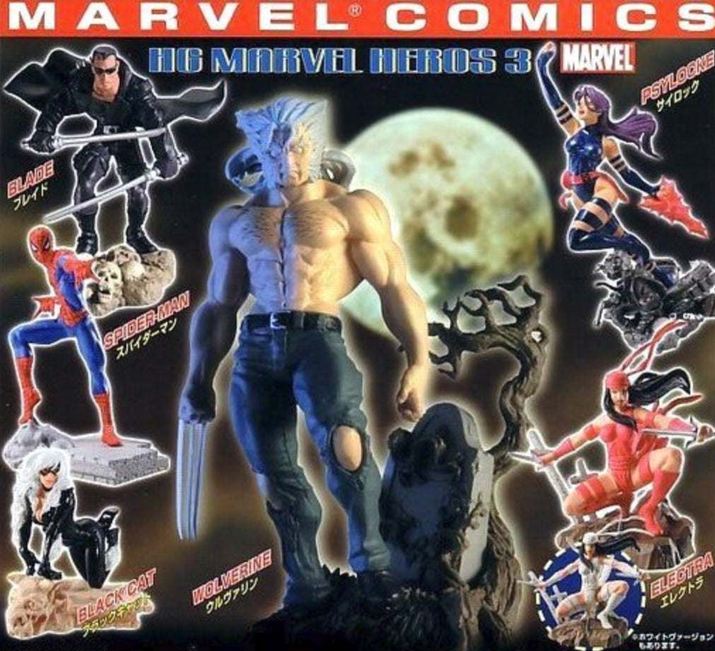 Bandai HG Marvel Heroes Gashapon X-men Spider-Man P3 6 Trading Figure Set