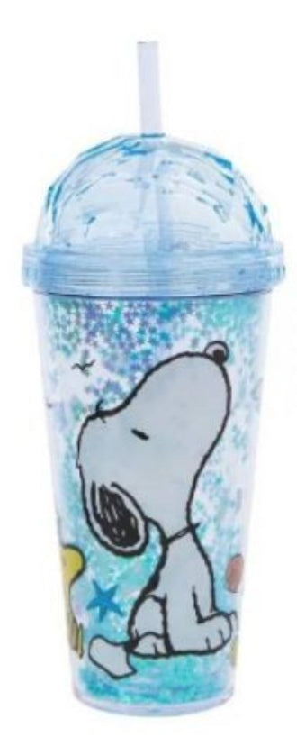 Peanuts Snoopy & Friends Taiwan Cosmed Limited Plastic Water Cup Blue Ver