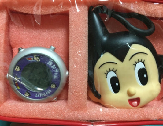 Tezuka Production Astro Boy Pocket Watch w/ Bag w/ Coin Wallet