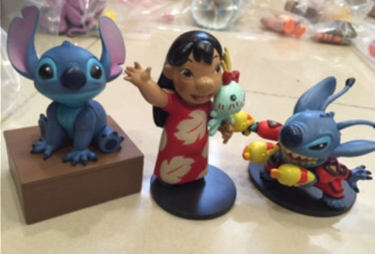 Tomy Disney Magical Collection Lilo & Stitch 3 Trading Figure Set Used