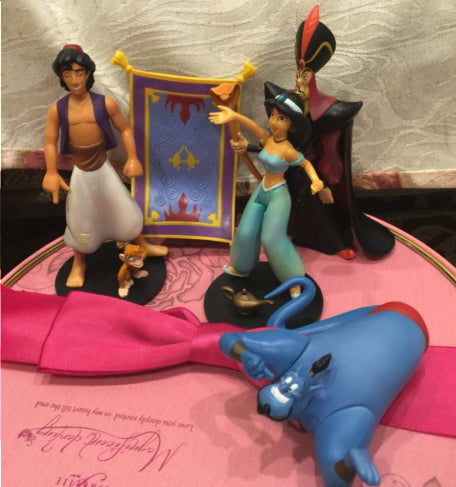 Tomy Disney Magical Collection Aladdin 4 Trading Figure Set Used
