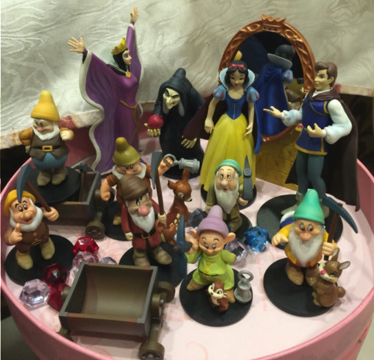 Tomy Disney Magical Collection Snow White And The Seven Dwarfs 11 Trading Figure Set Used