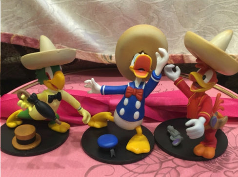 Tomy Disney Magical Collection The Three Caballeros 3 Trading Figure Set Used