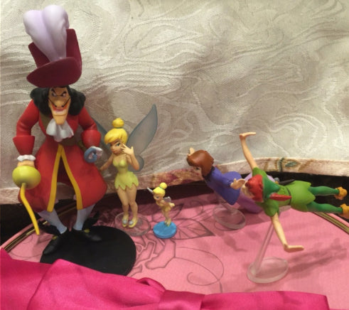 Tomy Disney Magical Collection Peter Pan 4 Trading Figure Set Used