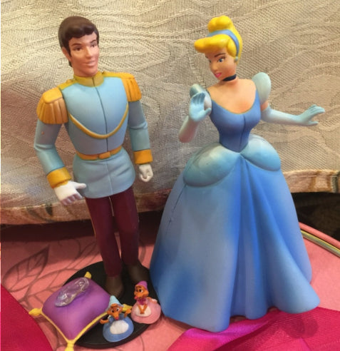 Tomy Disney Magical Collection Cinderella 2 Trading Figure Set Used