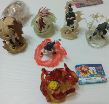 Bandai Naruto Gashapon Real Collection Part 1 6 Trading Figure Set Used
