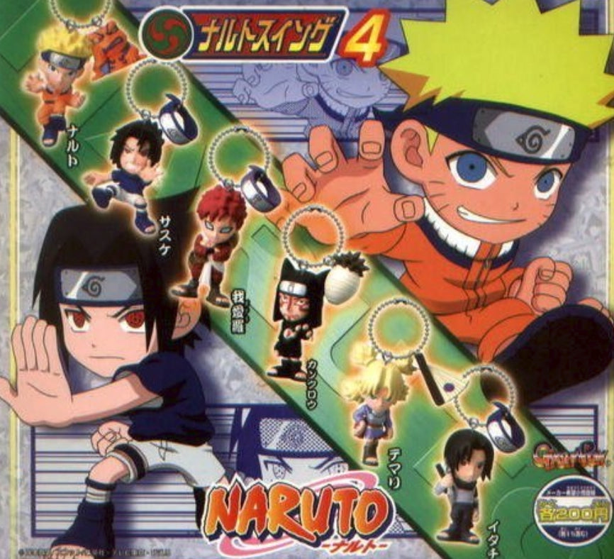 Bandai Naruto Shippuden Gashapon Part 4 6 Mascot Strap Figure Set