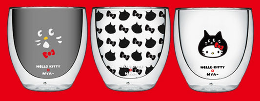 Sanrio Hello Kitty x Nya Watsons Limited 3 Glass Cup Set